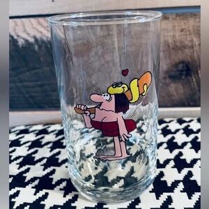 Vintage Arby's B.C. Ice Age 1981 Collector's Series Character Swirl Glass